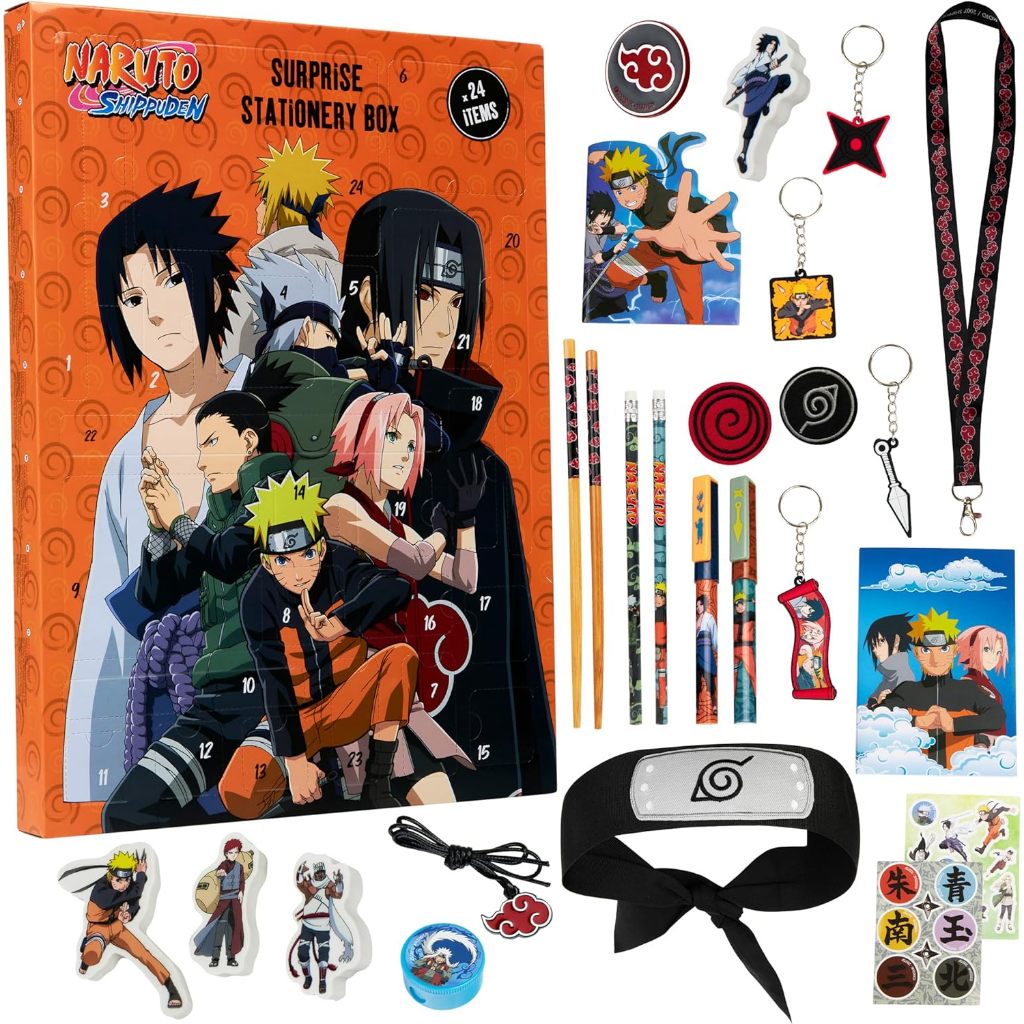 【O.t.W】現貨免運！火影忍者迷你吊飾與文具組合耶誕倒數曆 聖誕倒數 耶誕禮物 生日禮物 $2200↘$1699