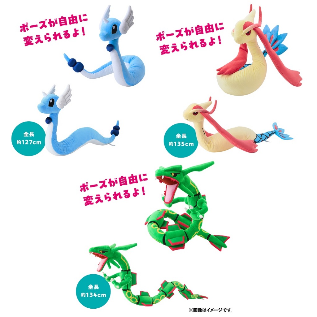 代購 正版 寶可夢 寶可夢中心 細長 哈克龍 美納斯 烈空坐 玩偶 布偶 娃娃 絨毛玩具 毛公仔