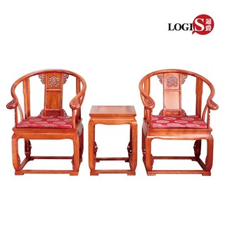 LOGIS古風實木圈椅(兩椅一桌)實木兩椅一桌 中式桌椅 傳統椅 茶桌椅 仿古茶桌 桌椅組【M1T2C】