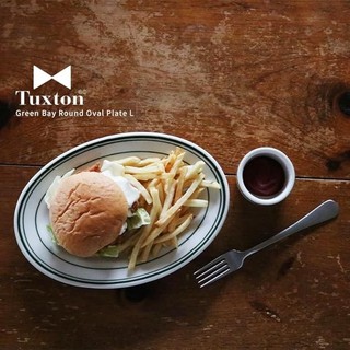 【美國Tuxton】Green Bay 系列 餐盤 橢圓盤 圓盤 盤子 橢圓 綠線 陶瓷 餐廳 盤子 牛排 早午餐