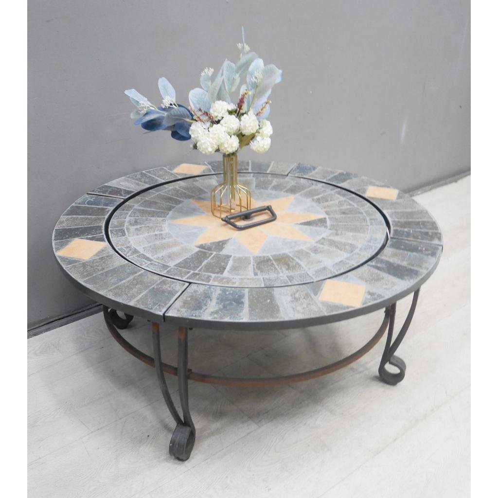 【台北二手家具】百豐悅 新北二手傢俱-二手 馬賽克 戶外燒烤桌 圓桌 烤肉桌 烤火爐 餐桌 基隆二手家具 桃園二手家具