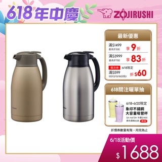 【ZOJIRUSHI 象印】桌上型不銹鋼保溫保冷壺(SH-HC19)｜1900ml 可調式出水壓桿