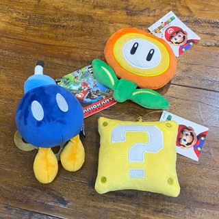 【三川日貨批發零售】現貨 日本進口 任天堂 超級瑪莉 SUPER MARIO 娃娃吊飾 馬力歐 炸彈 問號磚塊 無敵花花