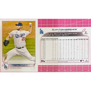 Clayton Kershaw MLB 2022 Topps S1 系列一 #41 大聯盟 道奇隊 棒球卡