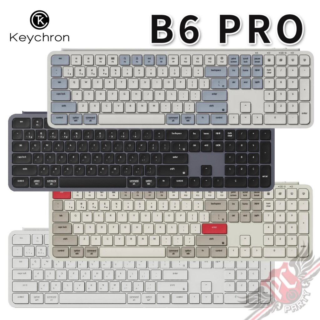 Keychron B6 Pro 100% 超薄無線鍵盤 Mac/Win 注音版本 PCPARTY