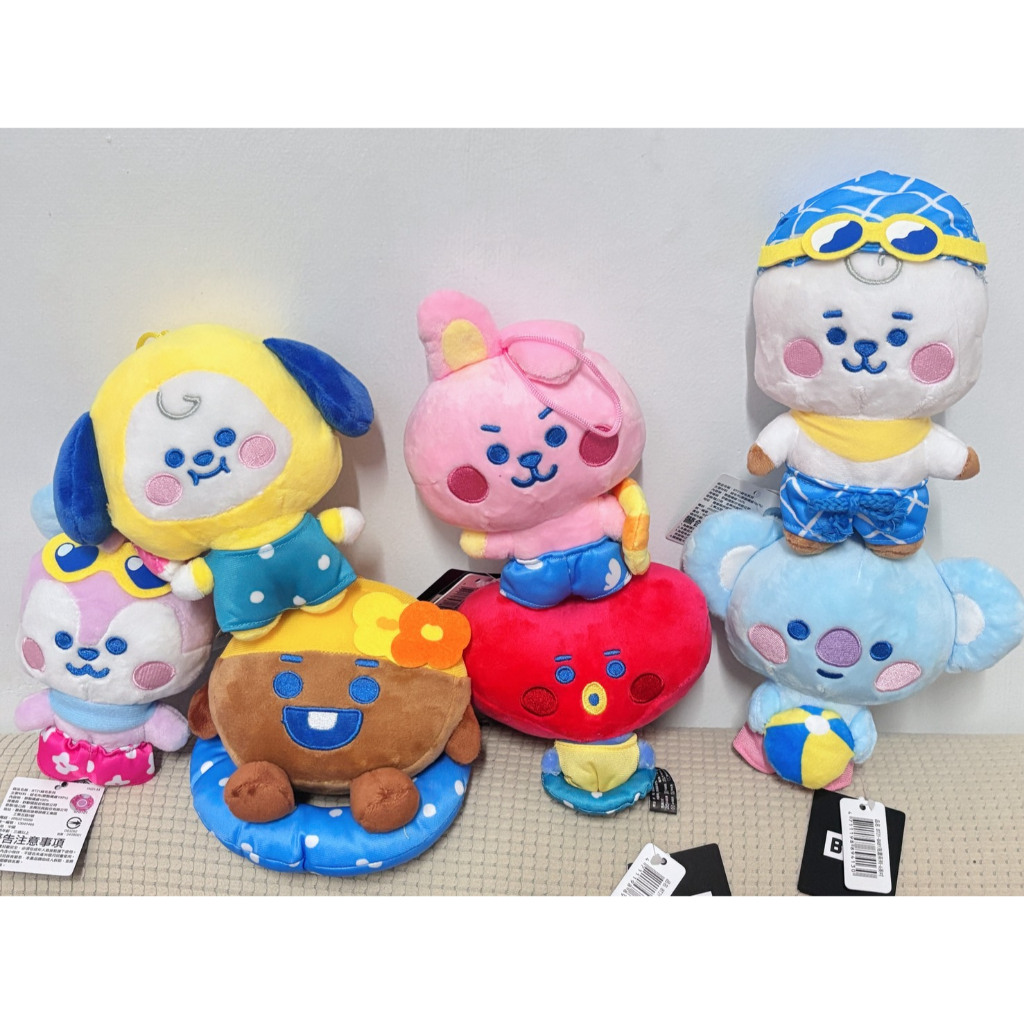 BT21娃娃 超可愛BT21BABY海灘款 正版BT21吊飾 生日禮物 情人節禮物 畢業禮物聖誕交換禮物