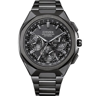 【CITIZEN 星辰】ATTESA GPS八角形陶瓷錶圈超級鈦光能錶CC4105-69E 45mm 現代鐘錶
