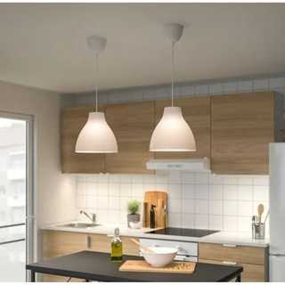 B 二手出清！IKEA 簡約吊燈 MELODI x 3顆 (含燈泡) 28cm 霧面黃 餐桌燈 吧檯燈 燈具 燈飾