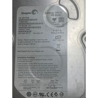 希捷 Seagate SATA3 3.5" 250G 硬碟 (二手硬碟)