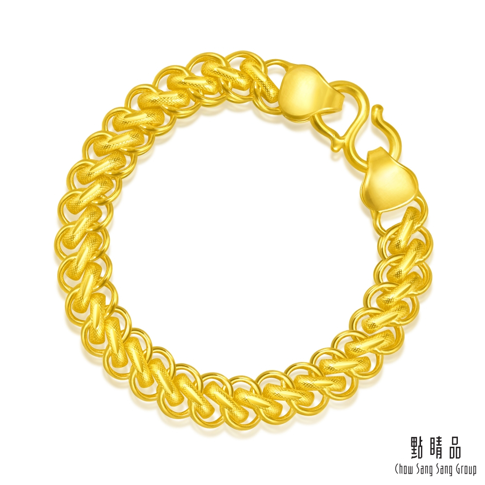 點睛品 S型扁素鍊 黃金手鍊_計價黃金 雙11