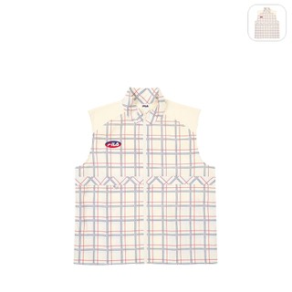 【FILA】男性 平織背心-米卡其 1VEY-5203-BG