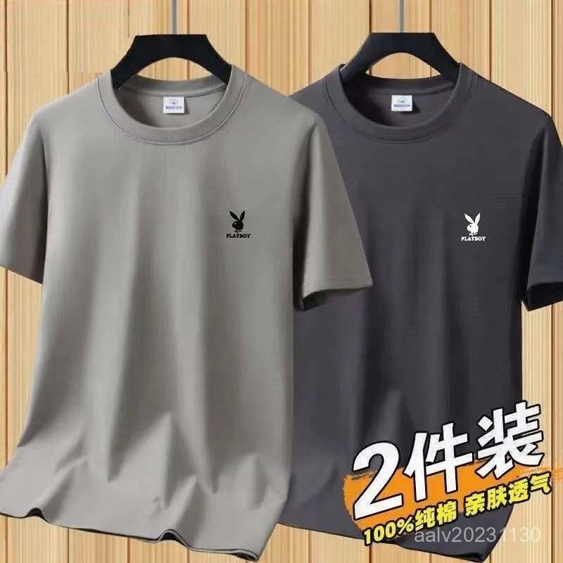 大尺碼男裝 夏款 短袖T恤 男夏季 寬鬆圓領體恤 純色百搭套頭打底上衣潮
