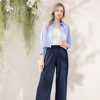 IRIS 艾莉詩 休閒細褶寬褲-2色 523B8