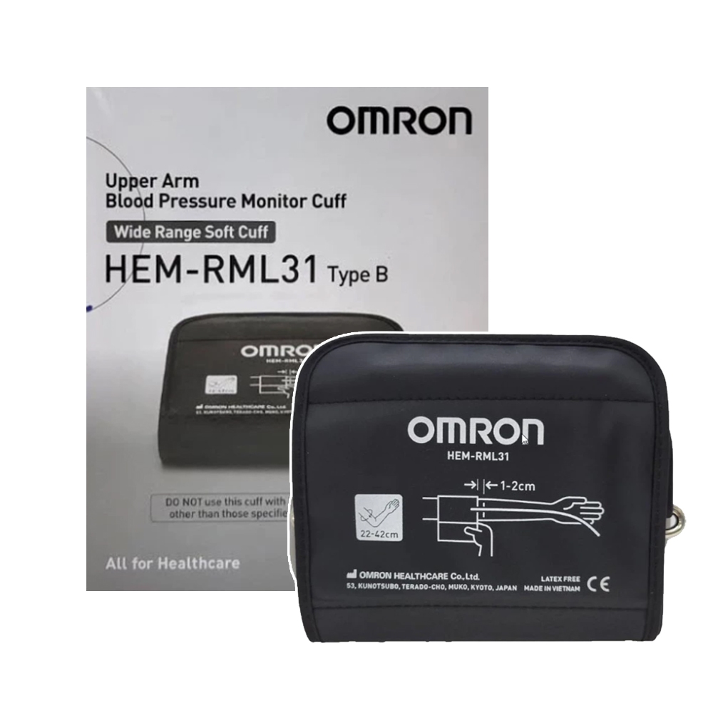 【OMRON 歐姆龍】原廠血壓計壓脈帶-軟式含接頭(M/L 22-42 HEM-RML31)本商品為壓脈帶 不含血壓計