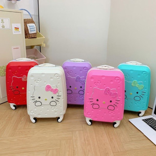 hello kitty兒童拉桿箱 凱蒂貓16吋兒童行李箱 登機箱 萬向輪卡通行李箱 可愛KT貓小行李箱 學生拉桿箱