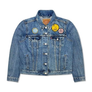 [絕版品] Levi's x Snoopy 李維斯 史努比聯名款 溫馨立體繡章牛仔外套 女生短版單寧夾克 XS號L號
