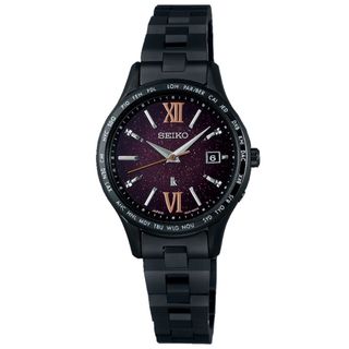 SEIKO 精工 LUKIA 限量 紫色星空 電波 太陽能 女錶 1B35-0AY0P