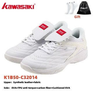 KAWASAKI 川崎羽毛球鞋k1b50-c32014男女專業訓練防滑耐用減震復古運動鞋