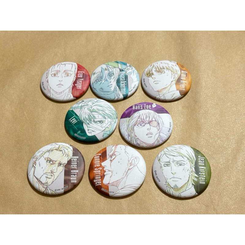 【日本】 進擊的巨人 原畫 徽章 第二彈 艾連 米卡莎 阿爾敏 里維 兵長 漢吉 萊納 約翰 柯尼