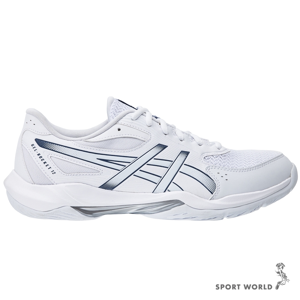 Asics 亞瑟士 排球鞋 男鞋 2E寬楦 GEL-ROCKET 12 白【運動世界】1073A087-100