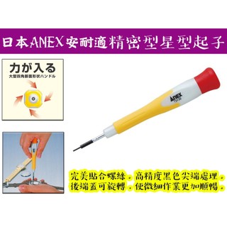 【台南丸豐工具】【日本 ANEX 安耐適 精密型 星型起子 T3/T4/T5/T6/T7/T8】