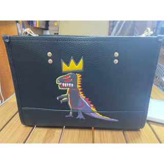 全新coach Basquiat 恐龍女生托特包（黑色恐龍）