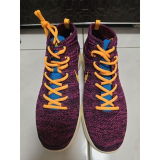 Nike Flyknit Lunar Chukka 紫 黃色 酒紅 編織 透氣 輕量 慢跑鞋 554969-085