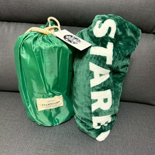 Starbucks 星巴克隨身毯附收納袋 星巴克毛毯 珊瑚毯 星巴克品牌毯
