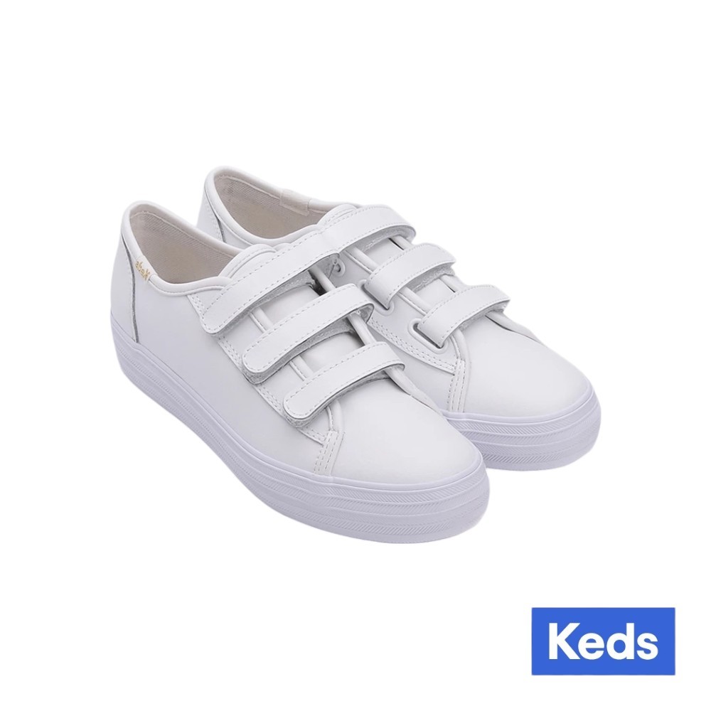 Keds TRIPLE KICK 時尚皮革厚底魔鬼氈休閒鞋 9193W132808【Findnew】