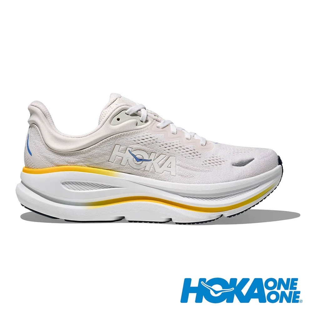 【HOKA】男 Bondi 9 運動健行鞋『白/水泥灰』1162011