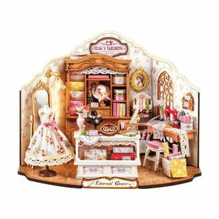 Rolife若來diy小屋 艾莎裁縫鋪 手工藝術屋微縮場景拼裝積木 DIY袖珍屋 擺件裝飾 生日禮物