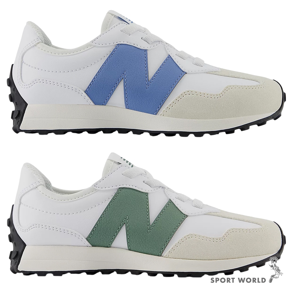 New Balance 327 休閒鞋 中童鞋 白藍/白綠【運動世界】PH327SW-W/PH327SJ-W