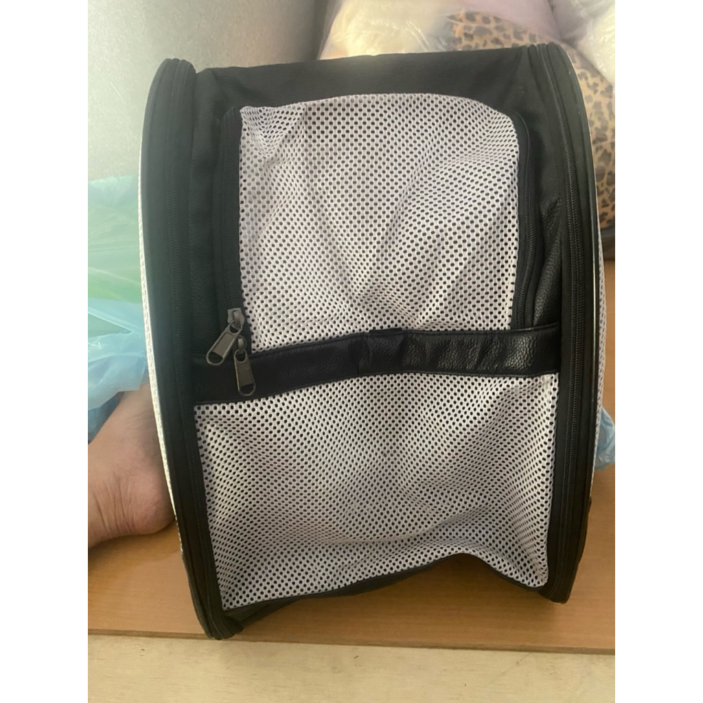 二手皮革網狀寵物外出包