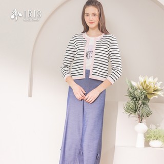 IRIS 艾莉詩 優雅飾邊寬褲-2色 52306