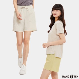 【Hang Ten】女裝-RELAXED FIT泡泡紗抽繩寬鬆短褲(多色選)