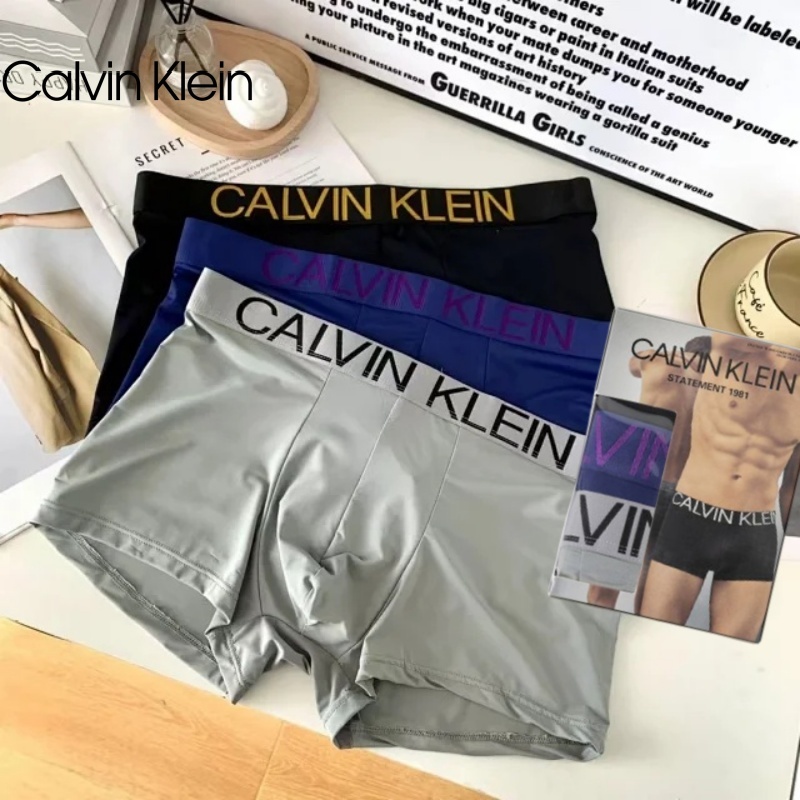 【Z-ONE】現貨 CALVIN KLEIN 正品公司貨 1981冰絲萊卡男四角內褲三入組