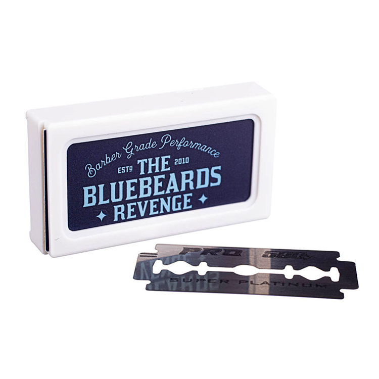Bluebeards 藍鬍子 雙面刮鬍刀片（10片/通用復古安全手動刮鬍刀 傳統老式雙刃刀架 直式剃刀刮刀剃鬚刀 不鏽鋼