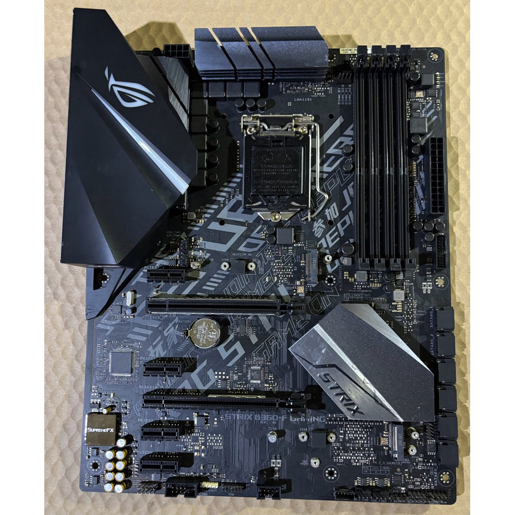 華碩主機板STRIX B360-F GAMING支援Intel® Core 8、9代1151位CPU 二手良品