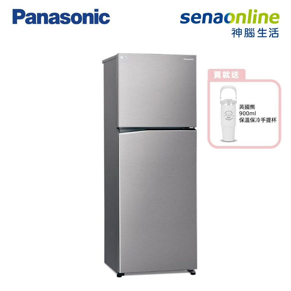 Panasonic 國際 NR-B371TV-S1 366L 雙門冰箱 晶鈦銀  贈電動研磨罐2入組 神腦生活