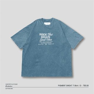 REPUTATION PRODUCTIONS D - TEE.SS - 仿舊洗水印花TEE / 白