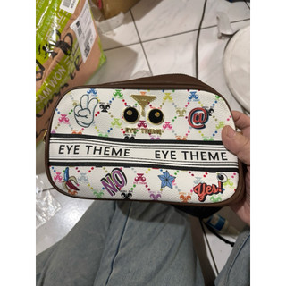 EYE THEME 歐米嚴選購得 正品 眼睛包包 時尚百搭花俏系大眼斜背包 女包 僅試揹 可長夾 9.9成新 僅試揹