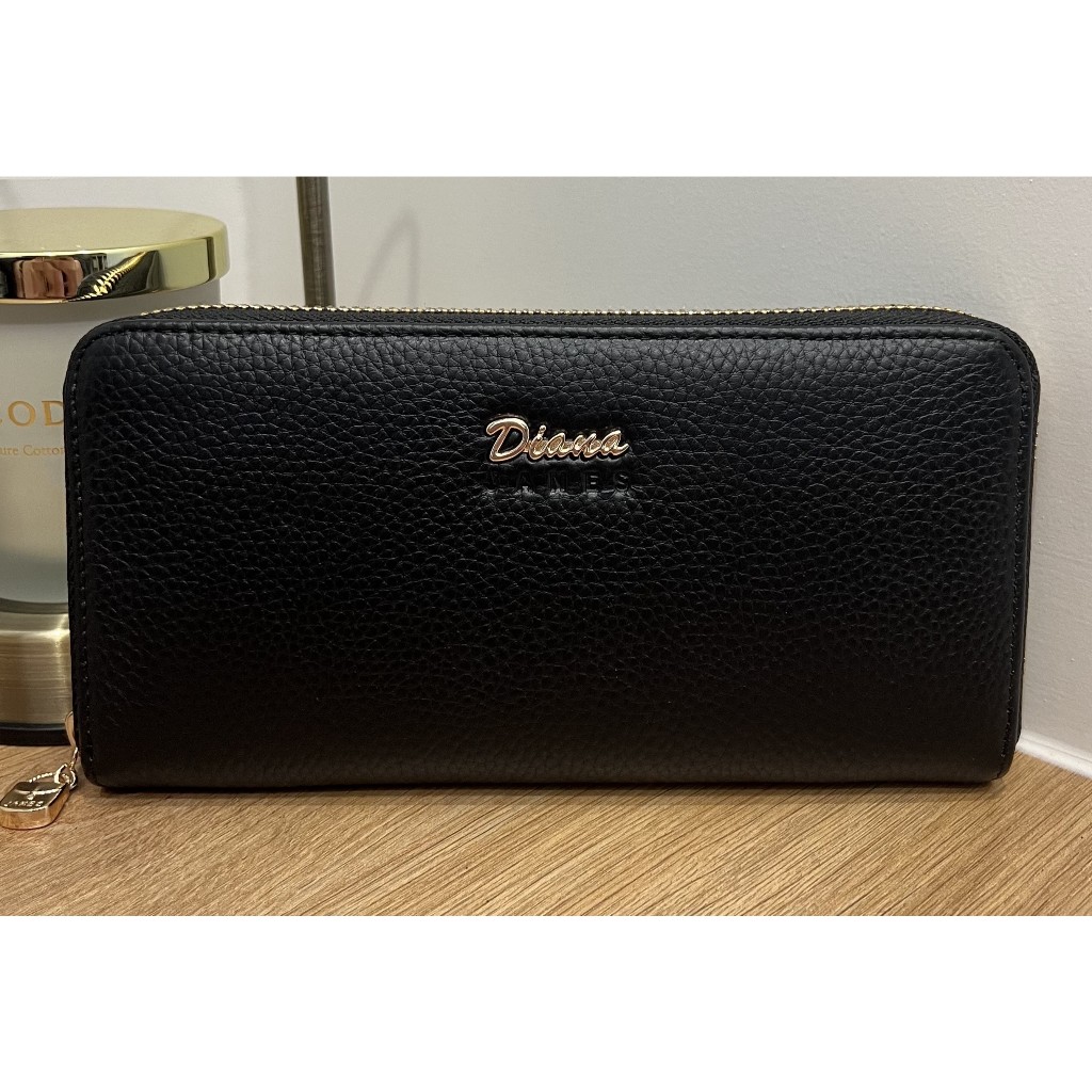 【台灣現貨】黛安娜DIANA JANES真皮單拉鍊長夾 牛皮大容量 女用多卡層 防刮耐用 多層收納 通勤推薦 質感百搭款