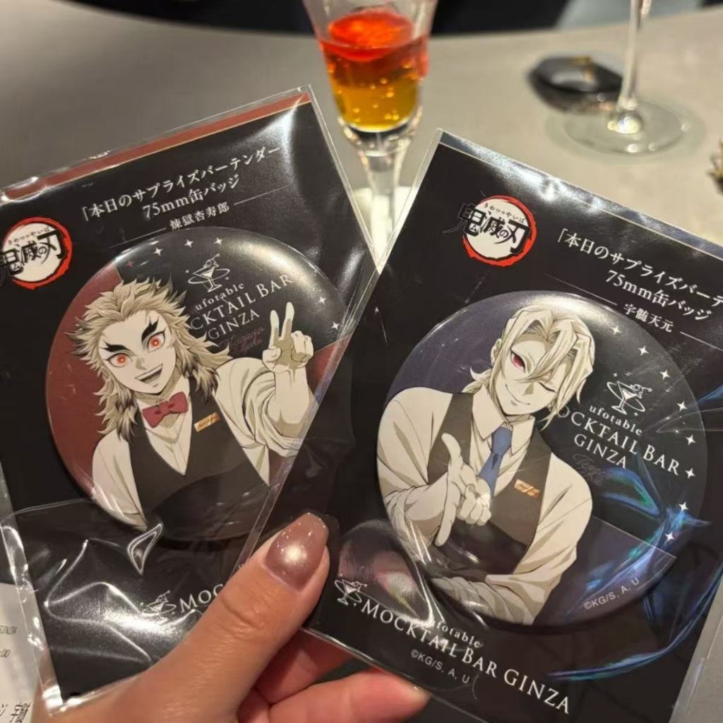 【臺灣出貨】鬼滅之刃 銀座酒保抽賞吧唧 時透無一郎吧唧 蜜璃小巴內 宇髓天元 徽章 鬼滅之刃代餐