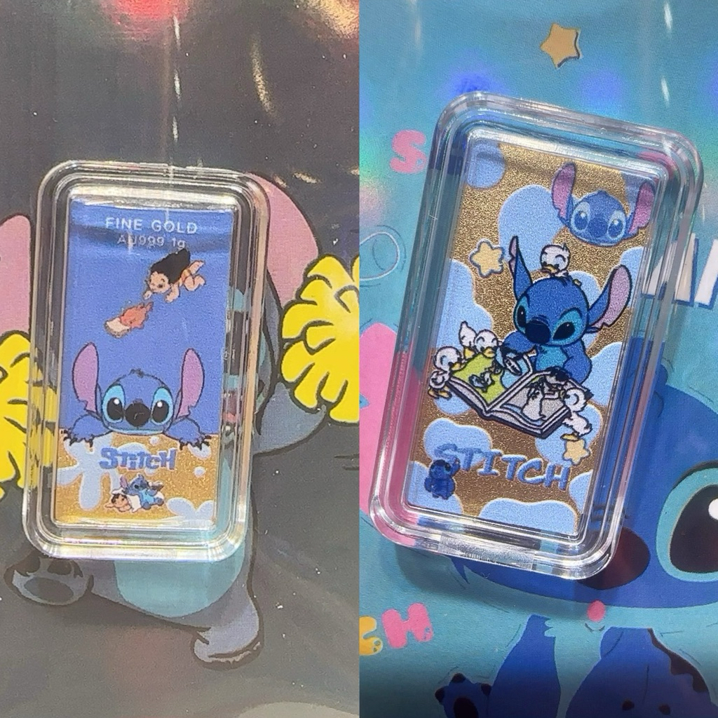 金大囍銀樓免運現貨9999黃金史迪奇一克=0.27錢999.9黃金保值投資小金條大金條卡通金飾史迪奇金飾