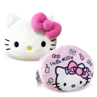 Hello Kitty 粉紅色 蝴蝶結 甜蜜翻轉收納包 拉鍊隨身包
