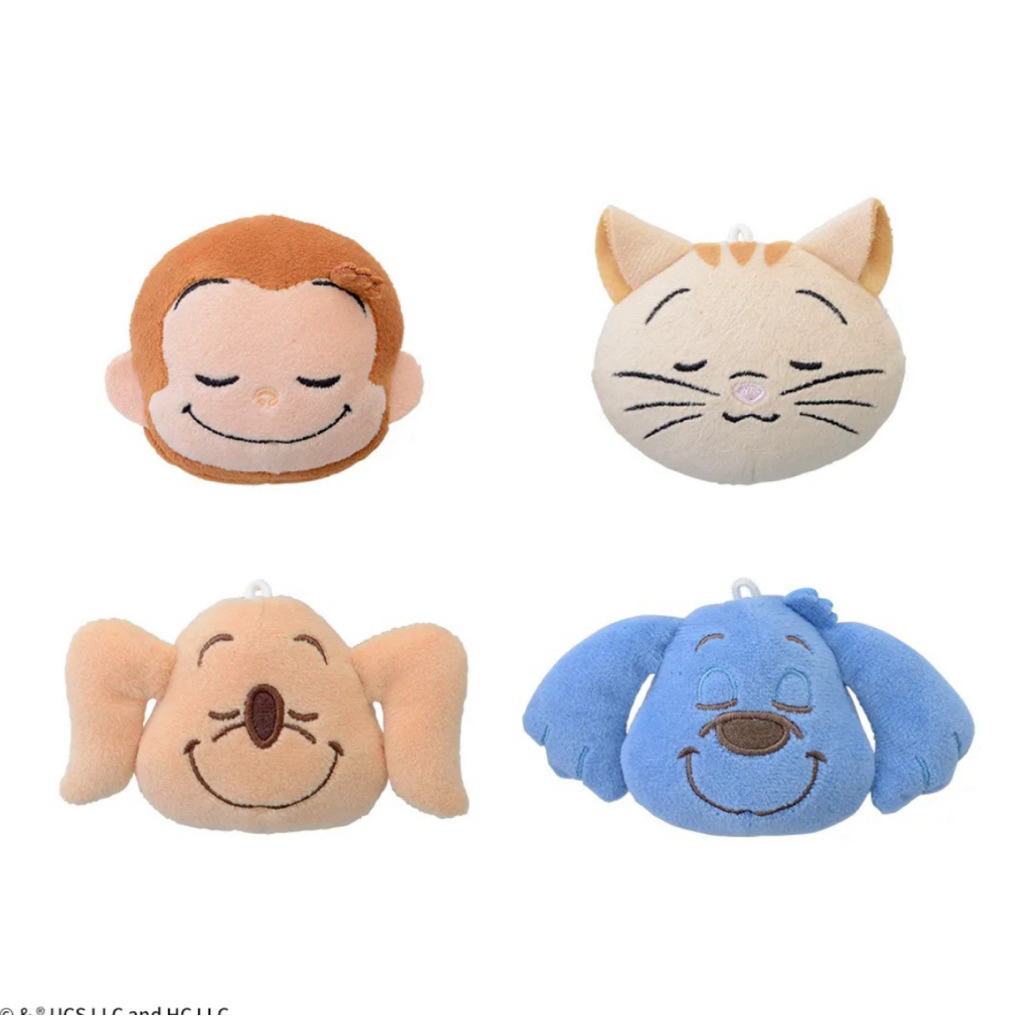 ❤Lika小舖❤好奇猴喬治 日本帶回 全新正版景品玩偶布偶娃娃 大臉吊飾 貓咪 臘腸狗 好奇的喬治猴