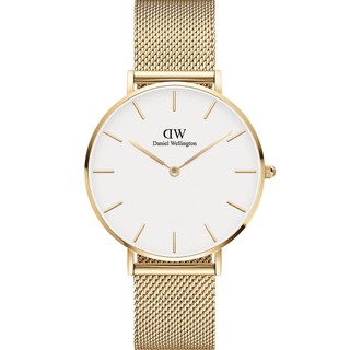 Daniel Wellington DW Petite Evergold 極簡美學米蘭帶手錶-金框 DW00100346