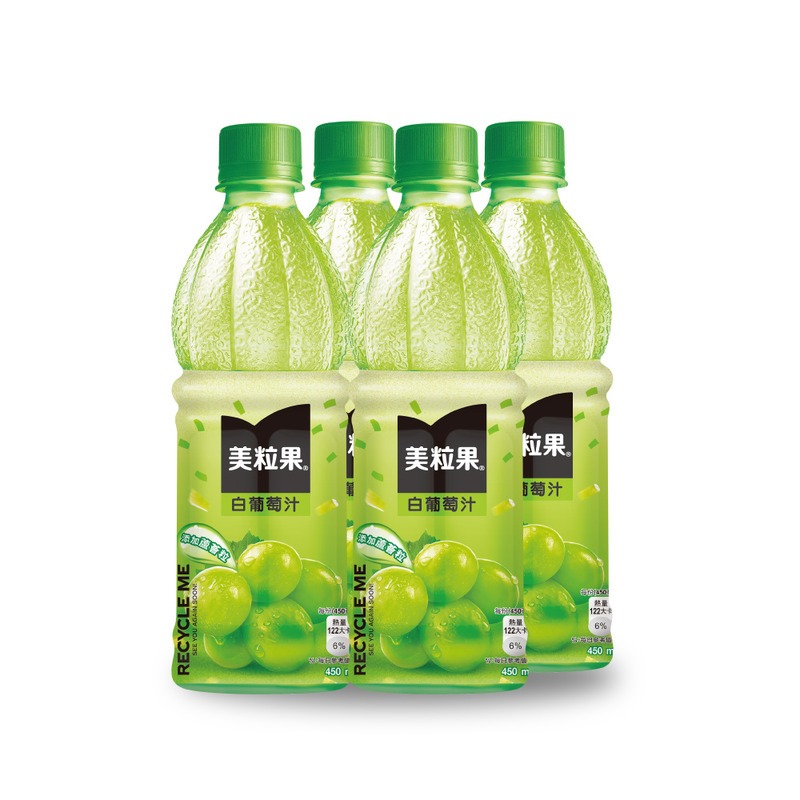 美粒果 白葡萄汁加蘆薈 450ml x 4【家樂福】