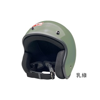EVO 安全帽 CA-310 素色 復古騎士帽 乳綠 半拆洗 正版授權 CA310L 復古帽 半罩