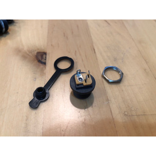 焊接DC電源插座 母座 5.5x2.1mm 防水帽DC電源座 電源母座 防水塞DC插座+蓋子 充電孔座
